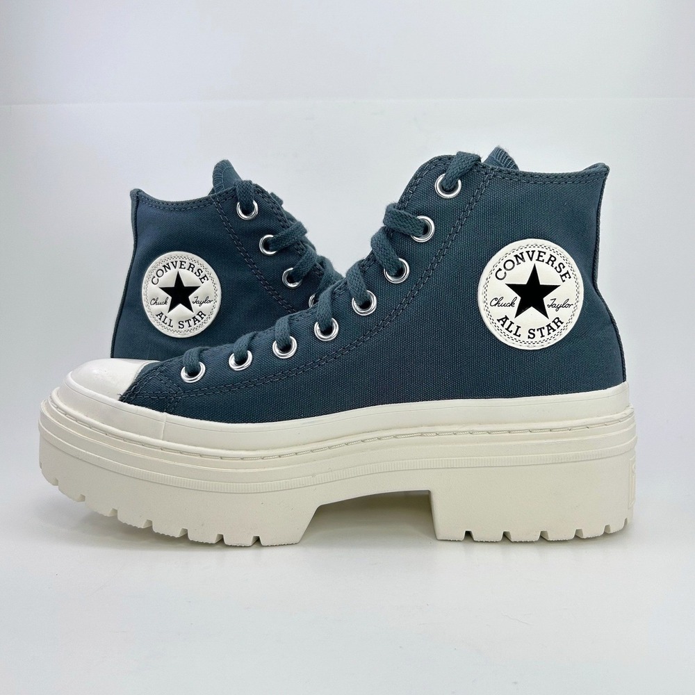 Converse Chuck Taylor All Star Lugged Heel High Top 8.5 Teal Platform A10619C